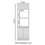 Torre quente madesa stella 70 cm 3 portas - branco