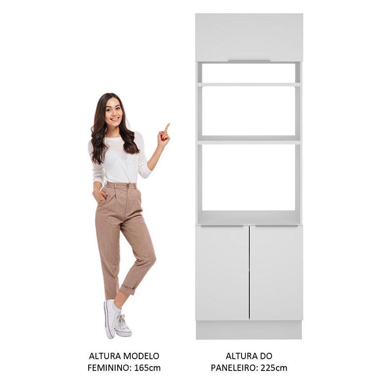 Torre quente madesa stella 70 cm 3 portas - branco