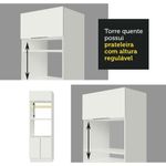 Torre quente madesa stella 70 cm 3 portas - branco