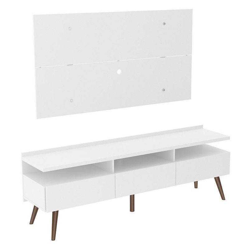 Rack madesa londres e painel para tv até 55 polegadas - branco