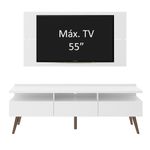 Rack madesa londres e painel para tv até 55 polegadas - branco