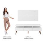 Rack madesa londres e painel para tv até 55 polegadas - branco
