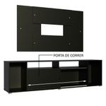 Rack madesa cancun e painel para tv até 58 polegadas - preto