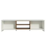 Rack para tv até 75 polegadas 180 cm 2 portas branco/rustic metz madesa