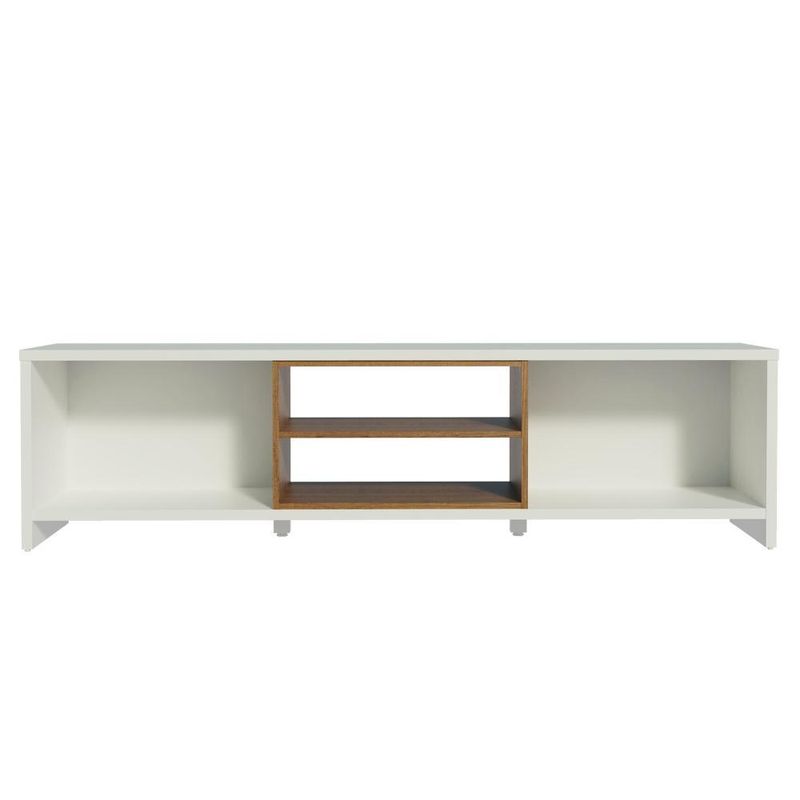 Rack para tv até 75 polegadas 180 cm 2 portas branco/rustic metz madesa