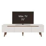 Rack para tv até 75 polegadas madesa reims 2 portas 1 gaveta - branco