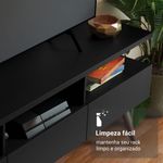 Rack para tv até 65 polegadas com pés retro preto londres madesa