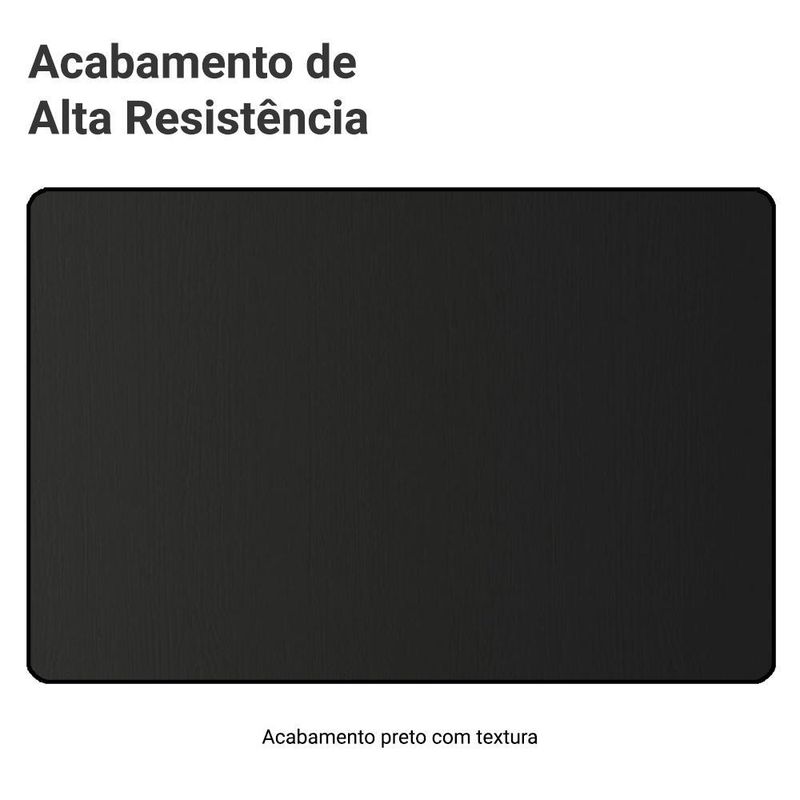Rack para tv até 65 polegadas com pés retro preto londres madesa