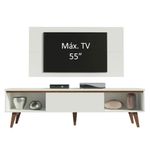 Rack madesa reims e painel para tv até 55 polegadas 2 portas e 1 gaveta - branco