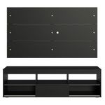 Rack com painel para tv até 65 polegadas preto orlando madesa