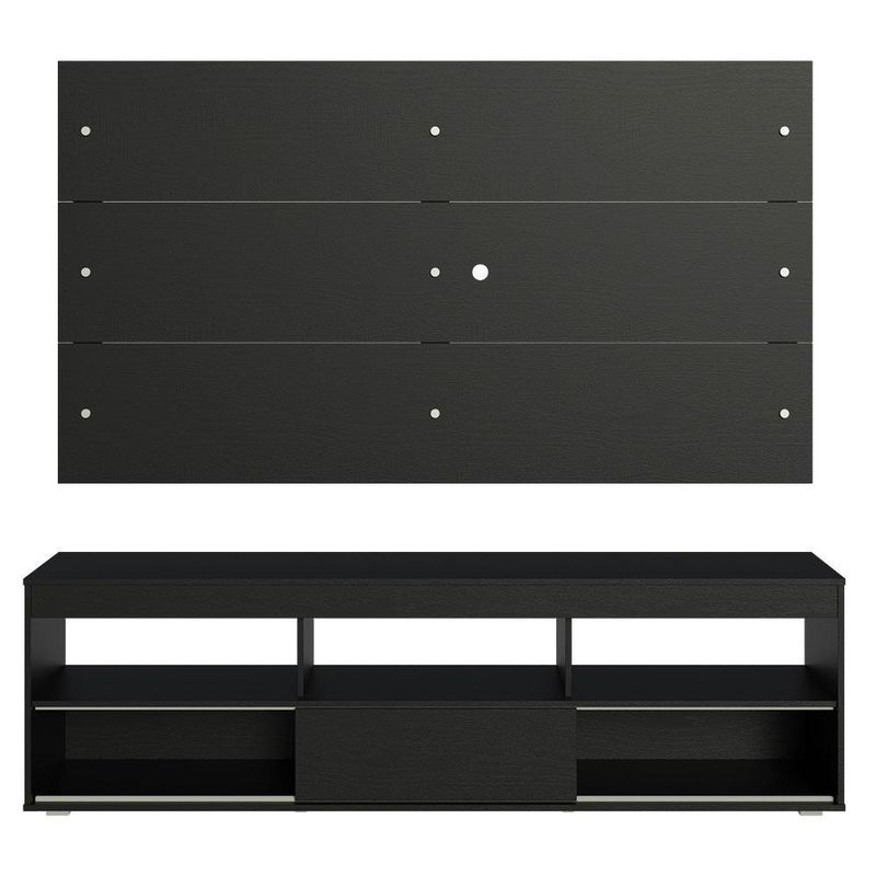 Rack com painel para tv até 65 polegadas preto orlando madesa
