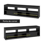 Rack com painel para tv até 65 polegadas preto orlando madesa