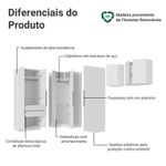 Quarto completo solteiro de canto 415 cm branco neo madesa