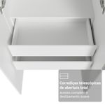 Quarto completo solteiro de canto 415 cm branco neo madesa