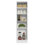 Paneleiro 60 cm com nichos abertos para cozinha madesa glamy, agata, stella - branco