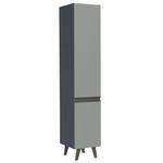 Paneleiro armário de cozinha 40 cm 2 portas cinza nice madesa