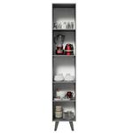 Paneleiro armário de cozinha 40 cm 2 portas cinza nice madesa