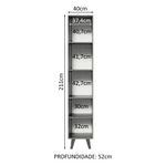 Paneleiro armário de cozinha 40 cm 2 portas cinza nice madesa