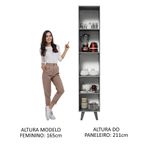 Paneleiro armário de cozinha 40 cm 2 portas cinza nice madesa