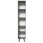 Paneleiro armário de cozinha 40 cm 2 portas cinza nice madesa