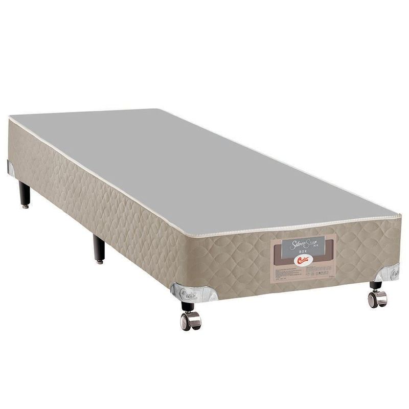 Base box para colchão viúva castor silver star 27x120x203 cm – branco/bege