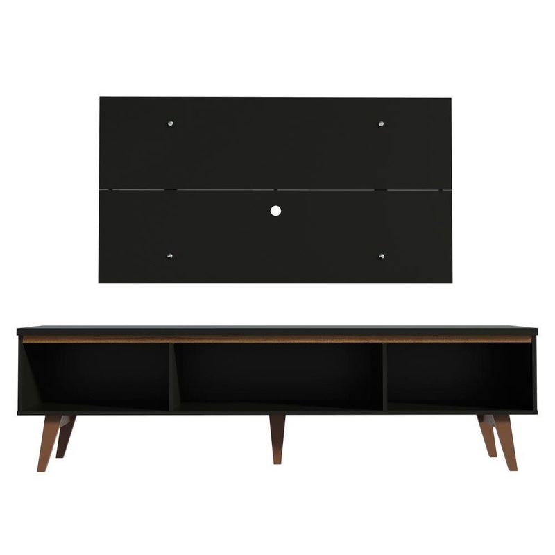 Rack madesa reims e painel para tv até 55 polegadas 2 portas e 1 gaveta - preto