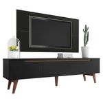 Rack madesa reims e painel para tv até 55 polegadas 2 portas e 1 gaveta - preto