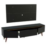 Rack madesa reims e painel para tv até 55 polegadas 2 portas e 1 gaveta - preto