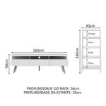 Rack para tv até 65 polegadas madesa londres e estante escada - branco
