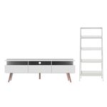 Rack para tv até 65 polegadas madesa londres e estante escada - branco