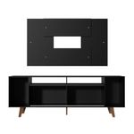 Rack madesa cancun e painel para tv até 58 polegadas com pés - preto 8nd8
