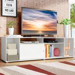 Rack para tv até 65 polegadas madesa cancun - branco