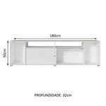 Rack para tv até 65 polegadas madesa cancun - branco