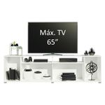 Rack para tv até 65 polegadas madesa cancun - branco