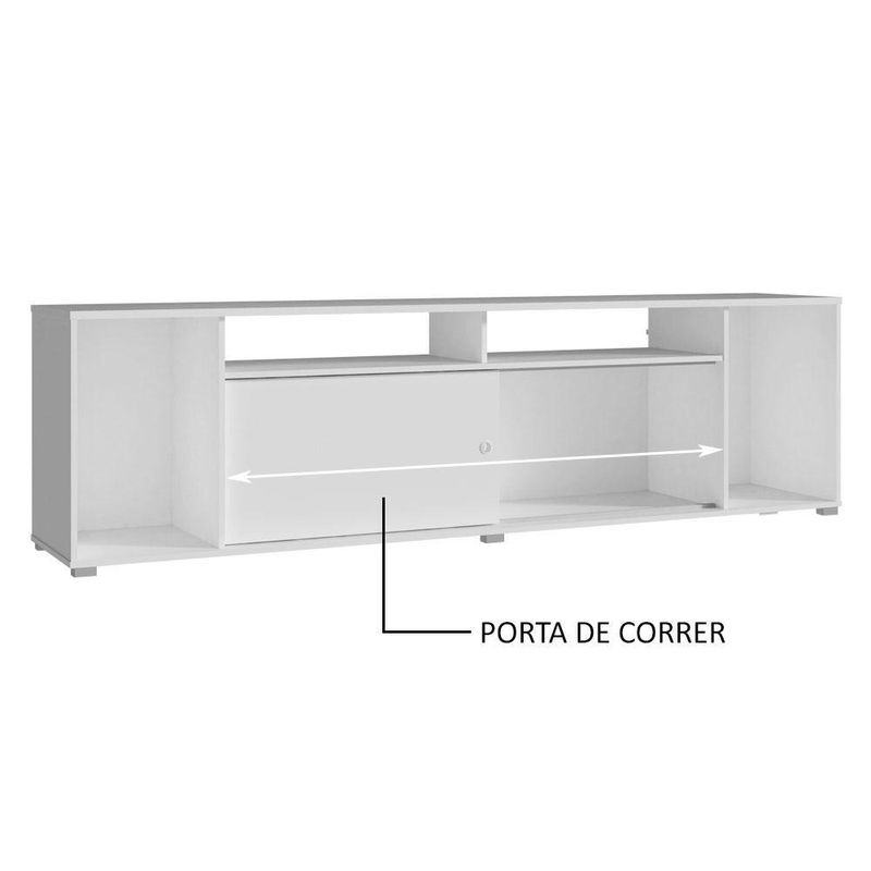 Rack para tv até 65 polegadas madesa cancun - branco