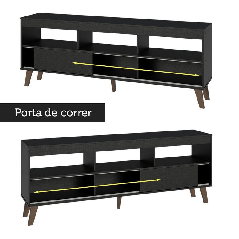 Rack com painel para tv até 65 polegadas com pés texas madesa