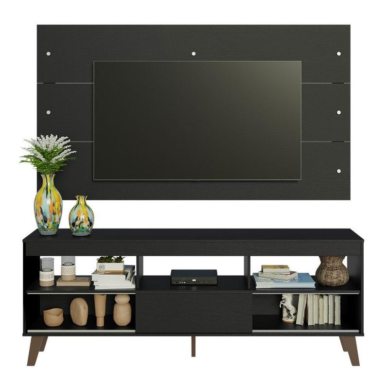 Rack com painel para tv até 65 polegadas com pés texas madesa