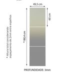 Kit madesa com 3 espelhos de 60 x 49,5 cm para guarda-roupa