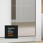 Kit madesa com 3 espelhos de 60 x 49,5 cm para guarda-roupa