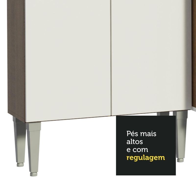 Kit com armário aéreo e balcão 64cm emilly madesa