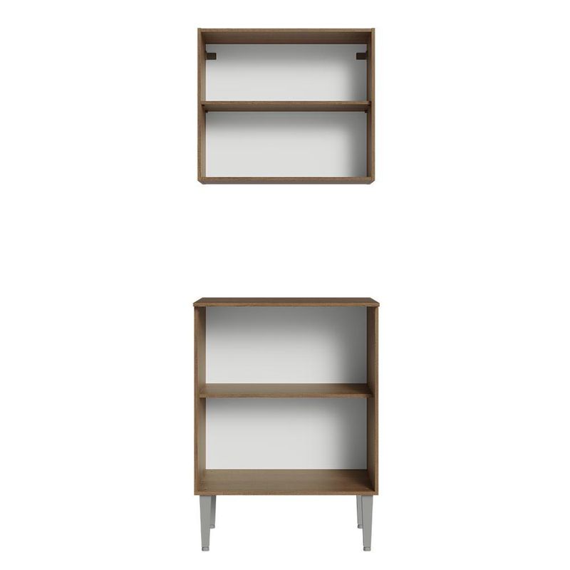 Kit com armário aéreo e balcão 64cm emilly madesa