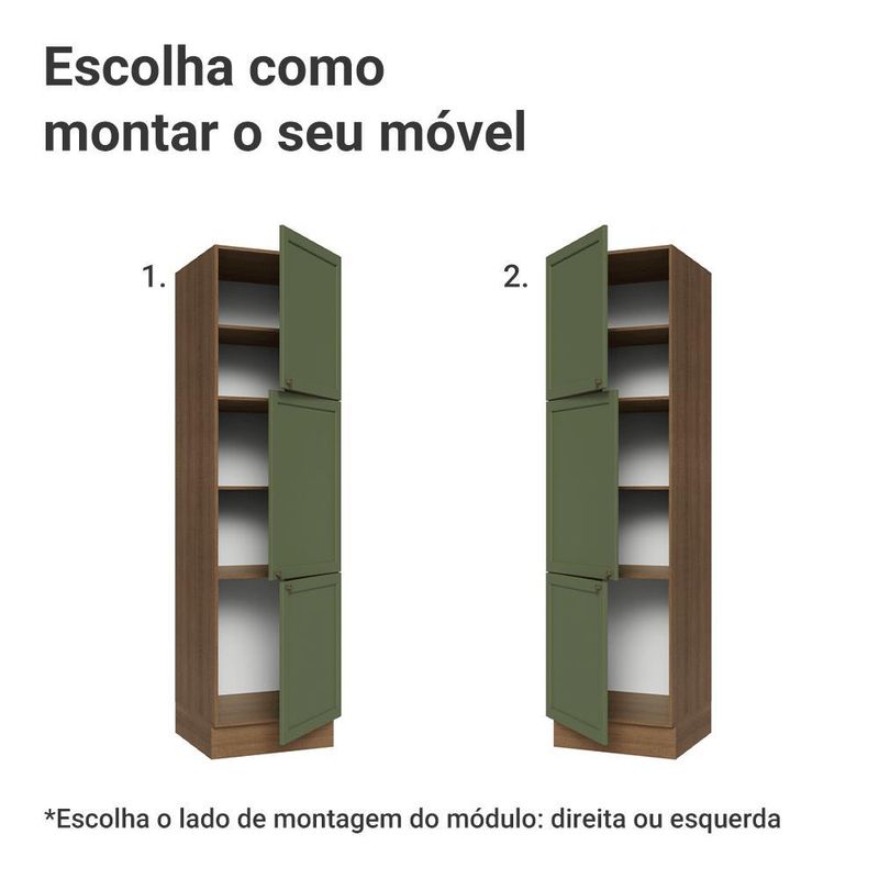 Paneleiro 60 cm 3 portas  vik madesa