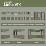 Paneleiro 60 cm 3 portas  vik madesa