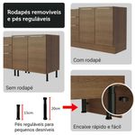 Kit balcão + cristaleira 70cm stella madesa 01