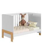 Jogo De Quarto Infantil Ayla Com Guarda Roupa E Berço Branco Acetinado - Phoenix Baby Branco Acetinado