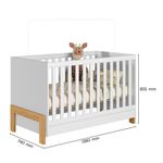 Jogo De Quarto Infantil Ayla Com Guarda Roupa E Berço Branco Acetinado - Phoenix Baby Branco Acetinado