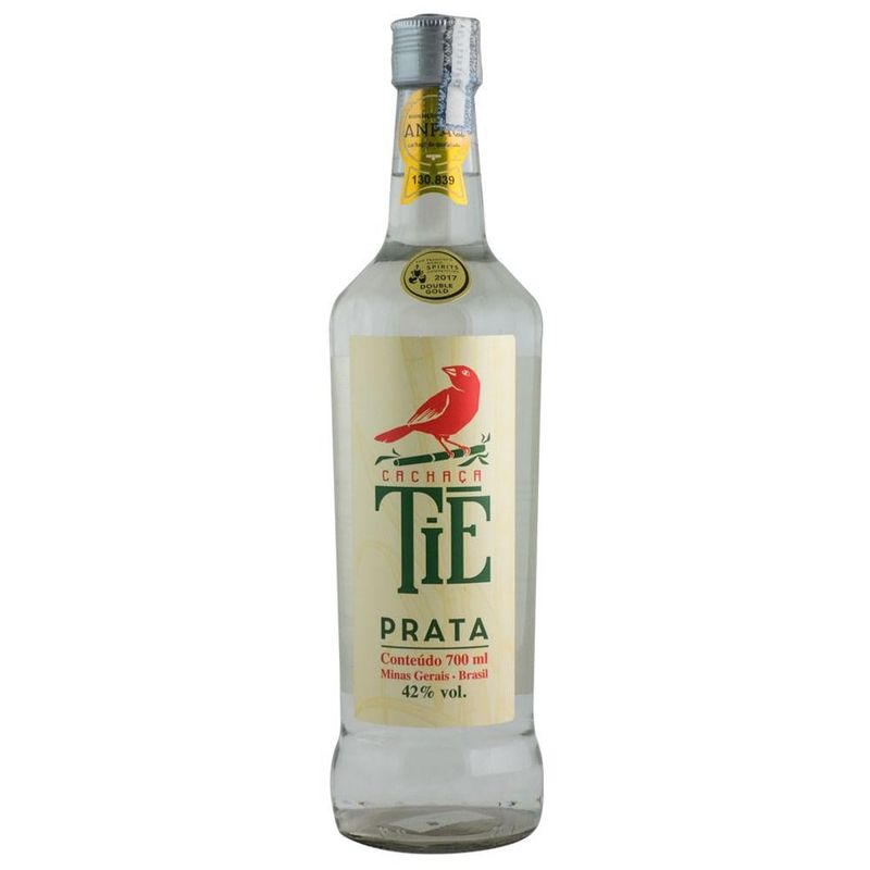 Cachaça tiê prata 700ml