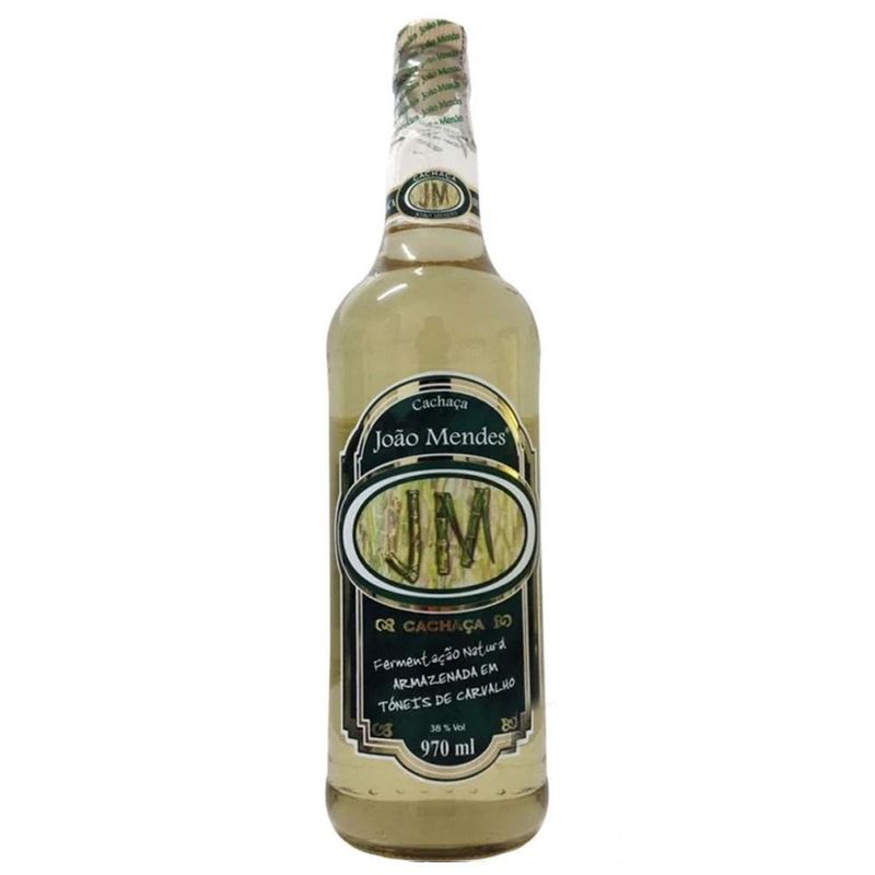 Cachaça joão mendes ouro 970ml