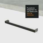 Kit com 2 balcões de cozinha madesa agata 3 gavetas 4 portas (sem tampo e pia) - branco