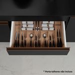 Kit com três balcões de cozinha 2 portas 6 gavetas (com tampo) preto reims madesa